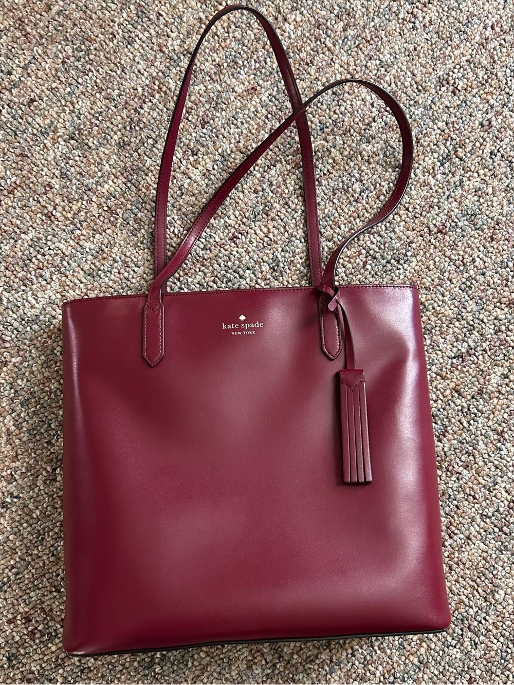 Kate Spade Maroon Leather Tote